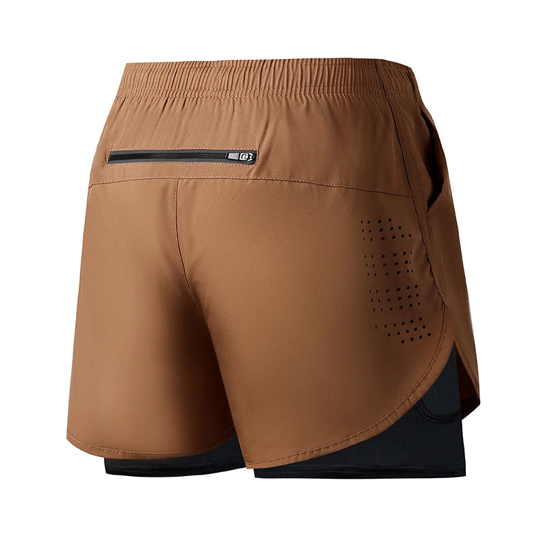 TriiRun MaxShort – Men’s Dual-Layer Running Shorts | Quick-Dry, High-Performance Fitness Shorts for Training & Running
