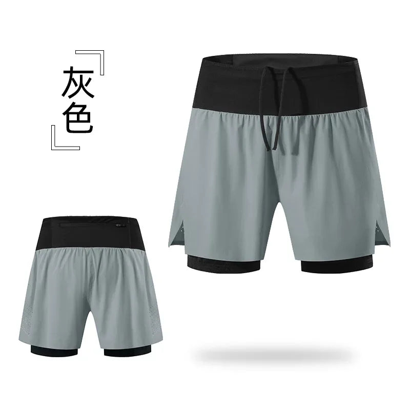 TriiRun ProShort – Double-Layer Running Shorts with Multi-Functional Pockets & Quick-Dry Fabric