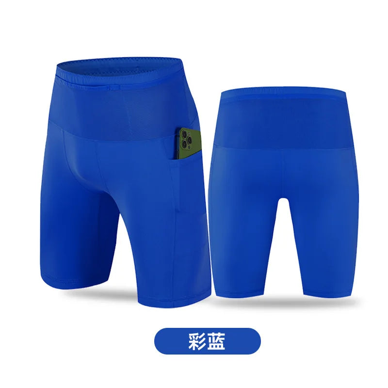 TriiRun AeroTight – Men’s Compression Running Shorts with Multi Pockets & Quick-Dry Fabric