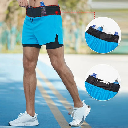 TriiRun ProShort – Double-Layer Running Shorts with Multi-Functional Pockets & Quick-Dry Fabric